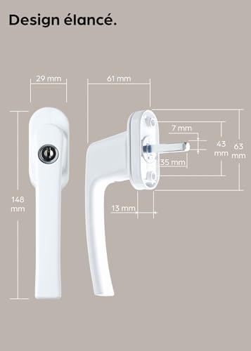 Vue 3 de Prowiste Poignees De Fenetre