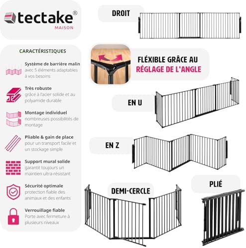 Vue 2 de Tectake Barriere De Securite