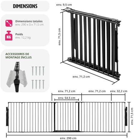 Vue 7 de Tectake Barriere De Securite
