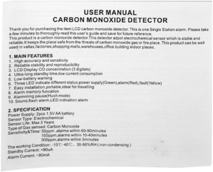 Vue 5 de Detecteur Dalarme Monoxyde De