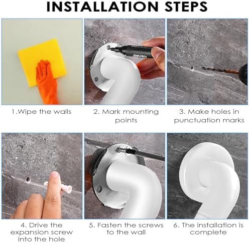 Vue 3 de Baxcdyswe Barre Dappui Wc