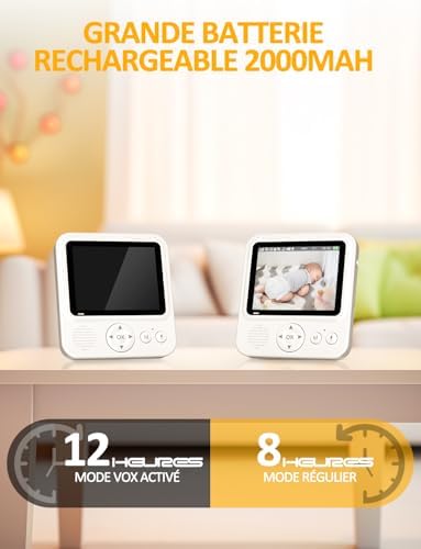 Vue 5 de Obvhnua Babyphone Camera Pouces