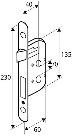 Vue 3 de Vachette Serrure Encastrer