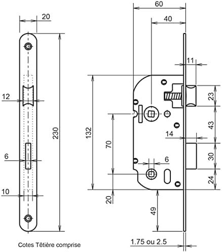Vue 2 de Metalux Serie Serrure