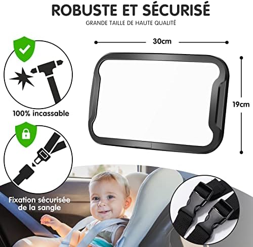 Vue 3 de Vinabo Miroir Voiture Bebe