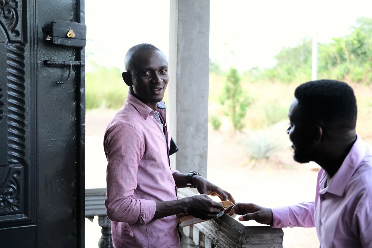 Visit to Augustine founder of Augmac farms, Augustine is on the picture