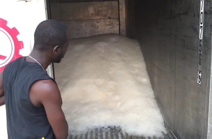 First step in getting the fish- and landing site in Tombo, Sierra Leone up and running