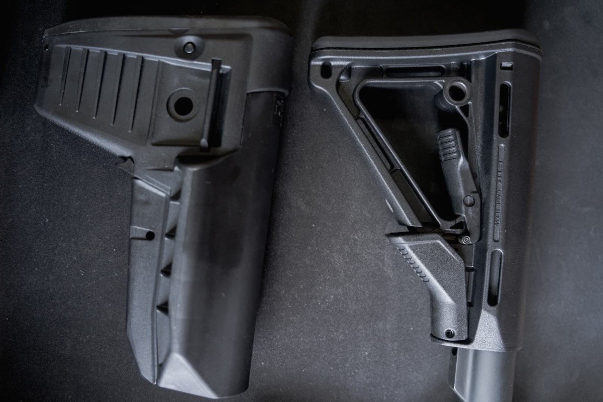 Magpul CTRストックとBCMのストックの比較