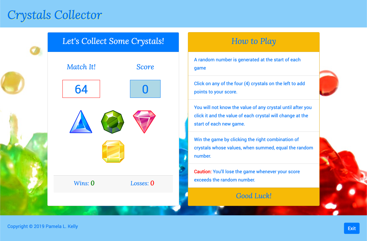Crystals Collector Game