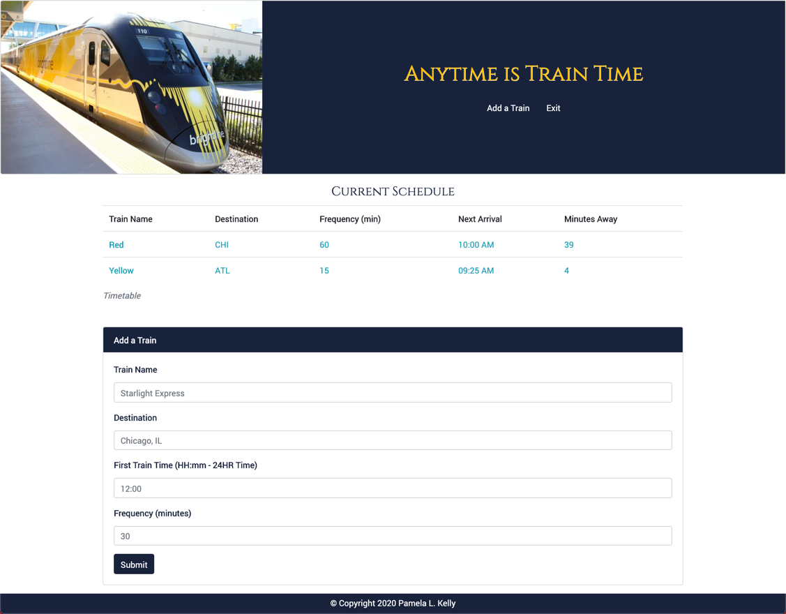 Train Scheduler