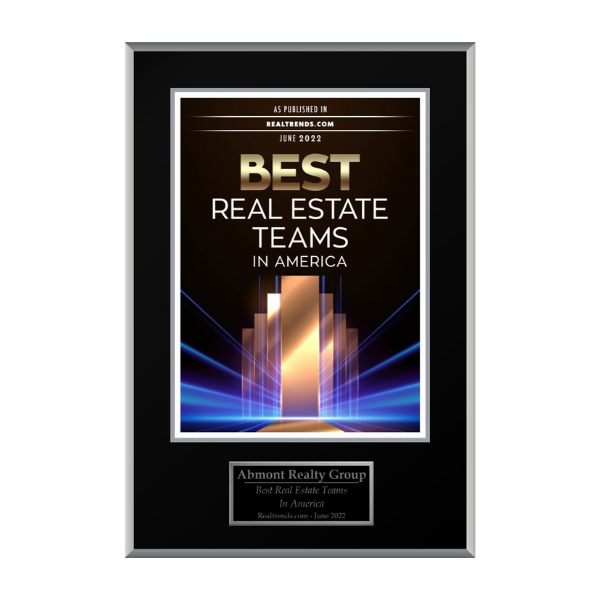 Best Real Estate Teams in America 2022 award from RealTrends - Abmont Realty Group