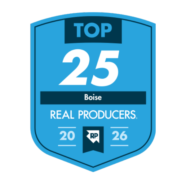 Top 25 Agents in Boise 2026 award from Real Producers - Abmont Realty Group