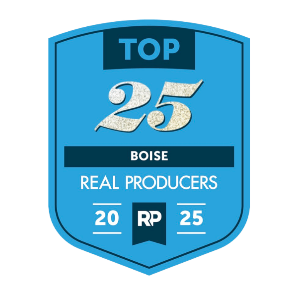 Top 25 Agents in Boise 2025 award from Real Producers - Abmont Realty Group