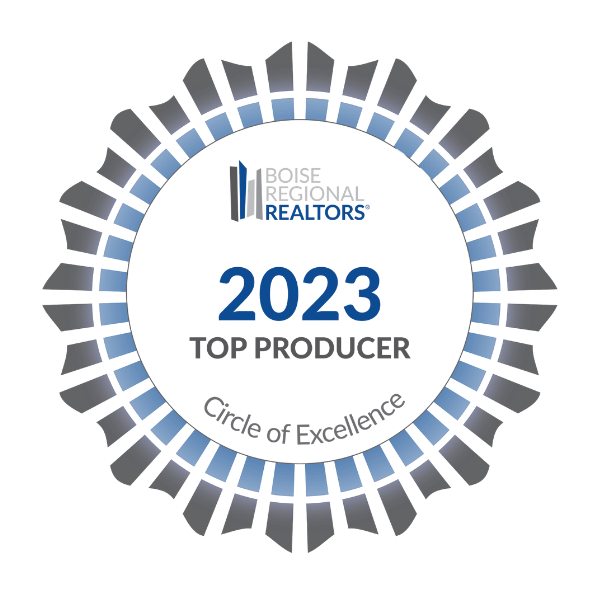Top Producer 2023 award from Boise Regional REALTORS - Abmont Realty Group