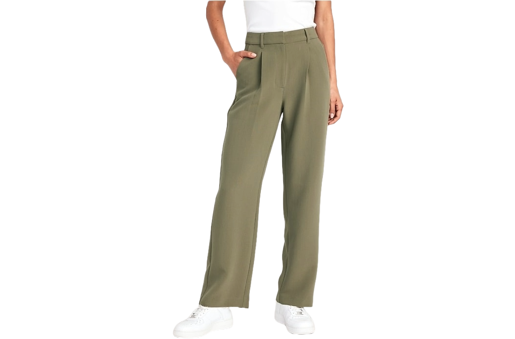 old navy extra high-waisted pleated taylor wide leg pants dupe