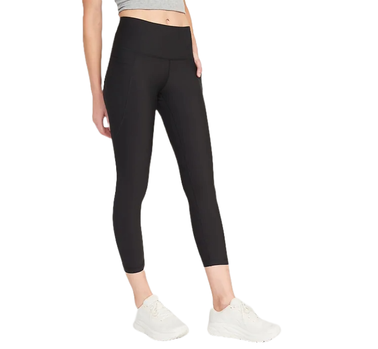 old navy high-waisted elevate powersoft side-pocket crop leggings dupe