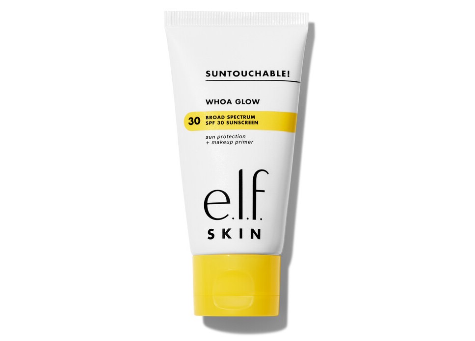 elf suntouchable whoa glow sunscreen spf 30 dupe