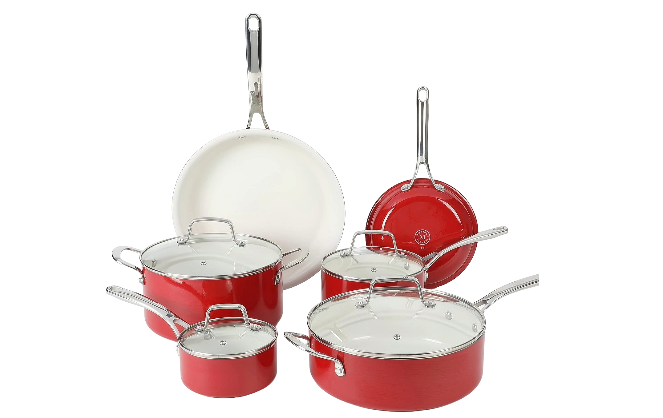 martha stewart lockton premium non-stick ceramic cookware set dupe