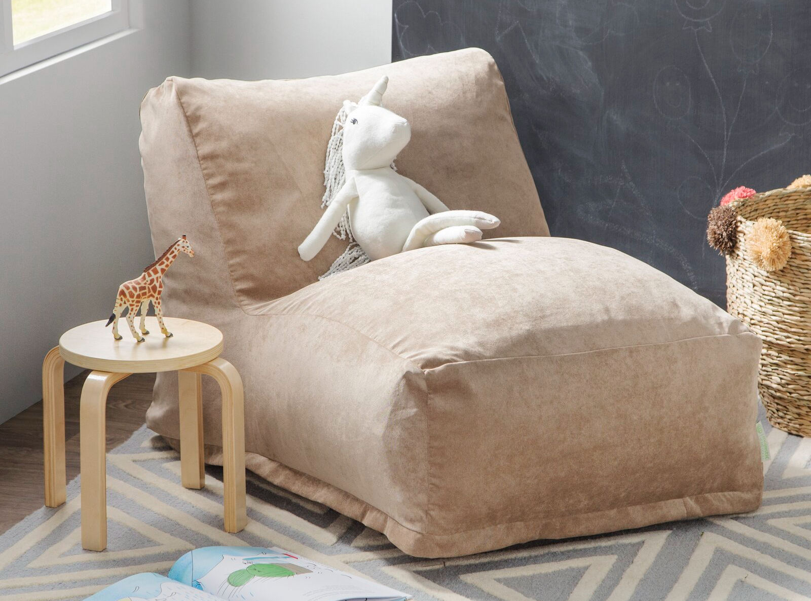 mack and milo bean bag chair and lounger dupe