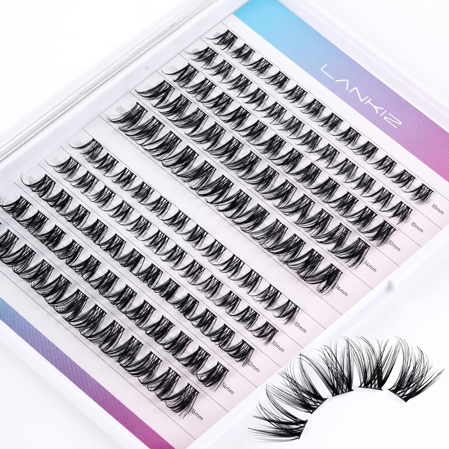 lankiz lashes classic clusters dupe