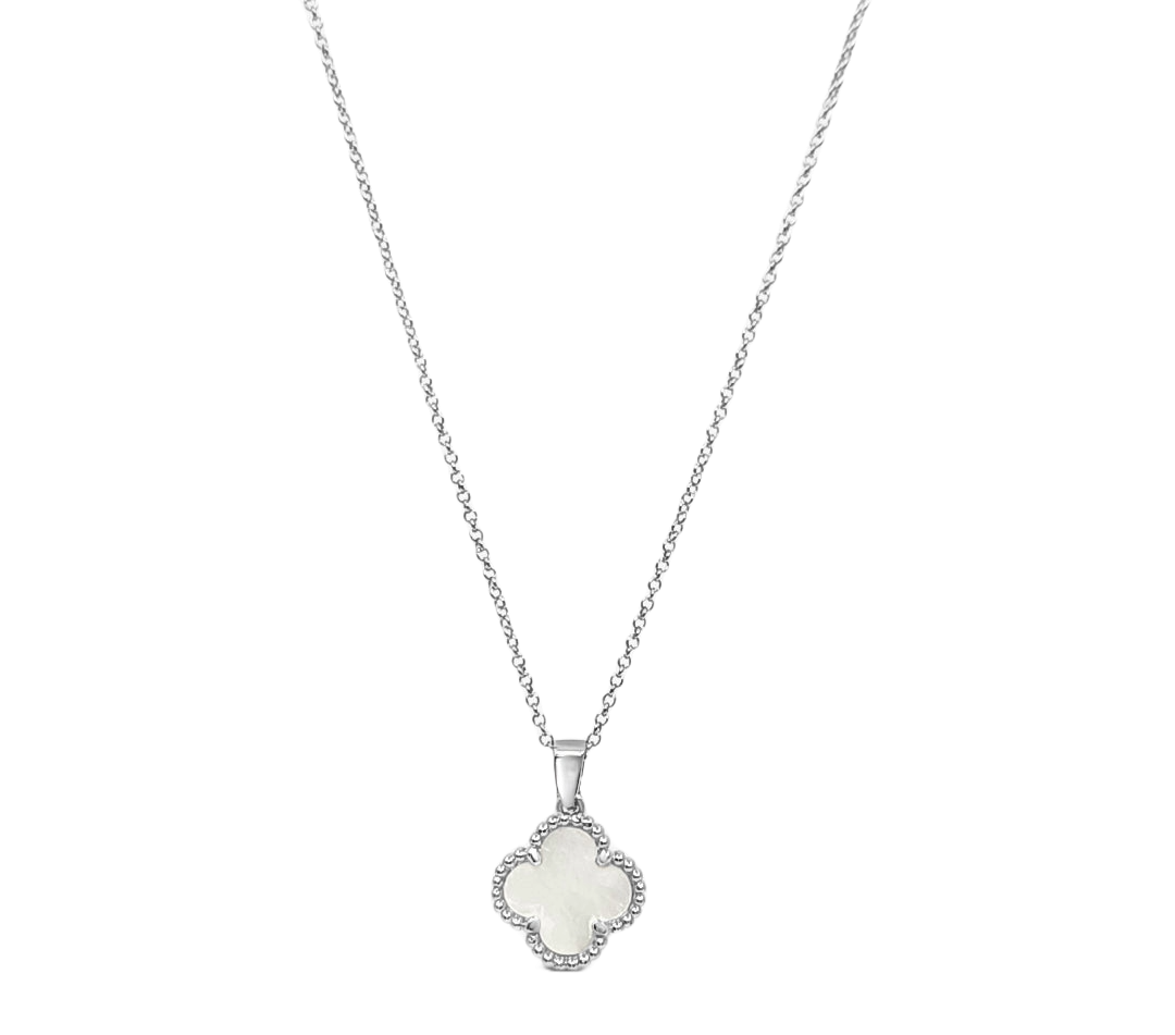 lutiro clover mother-of-pearl pendant dupe