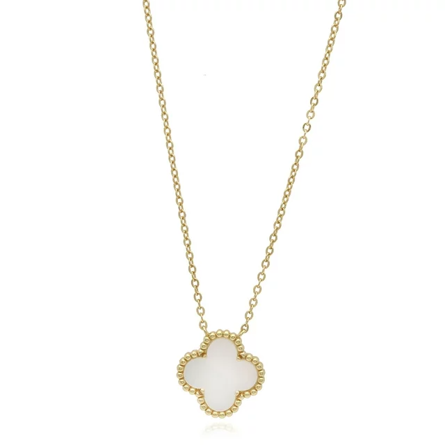 wdj exclusives yellow gold over silver gemstone clover leaf necklace dupe