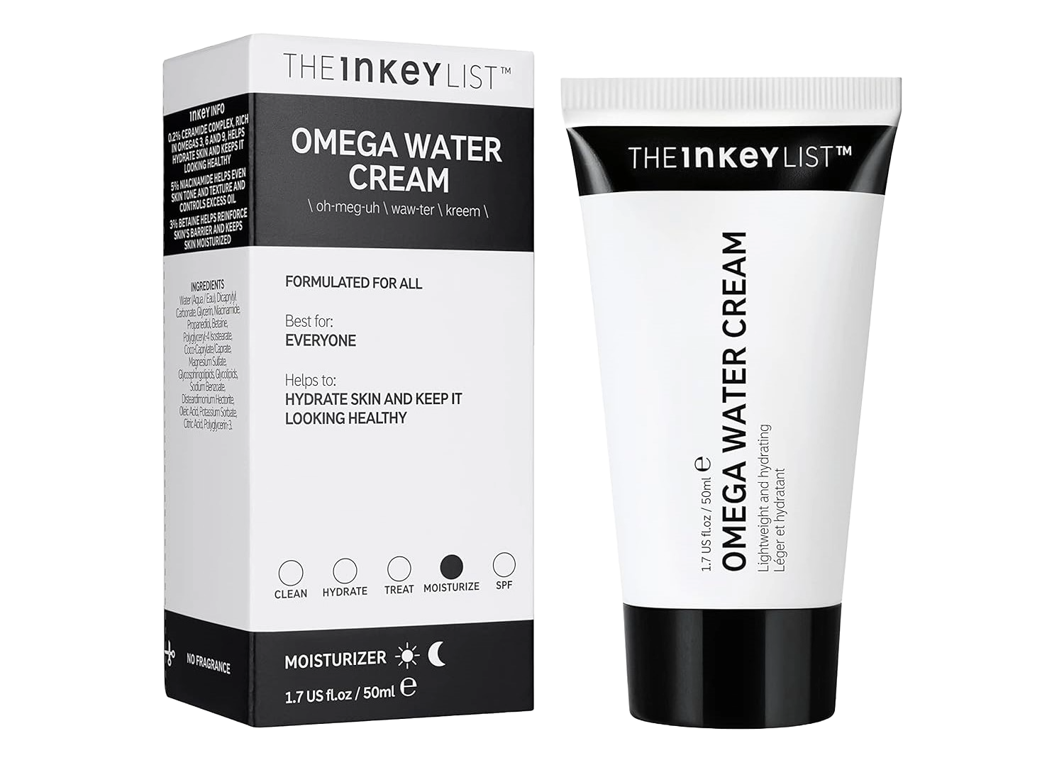 inkey list omega water cream dupe