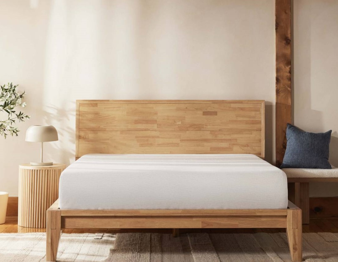 silk and snow wooden bed frame dupe