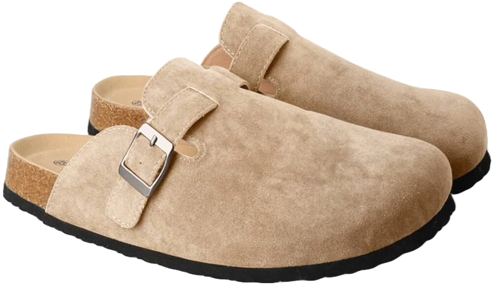 suede soft leather classic clogs dupe