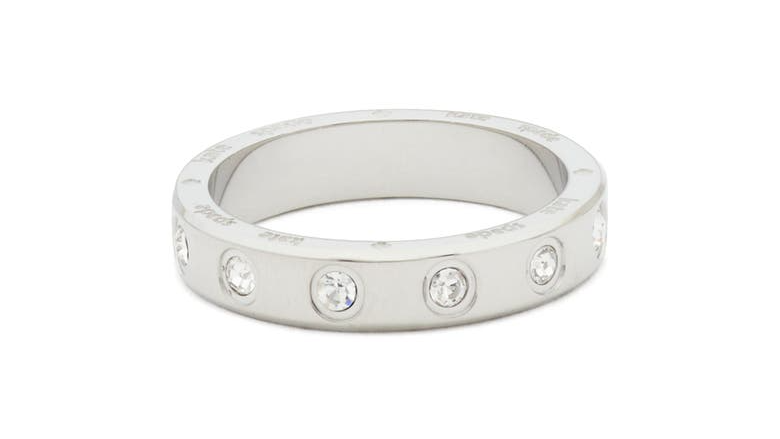 kate spade cubic zirconia band ring dupe