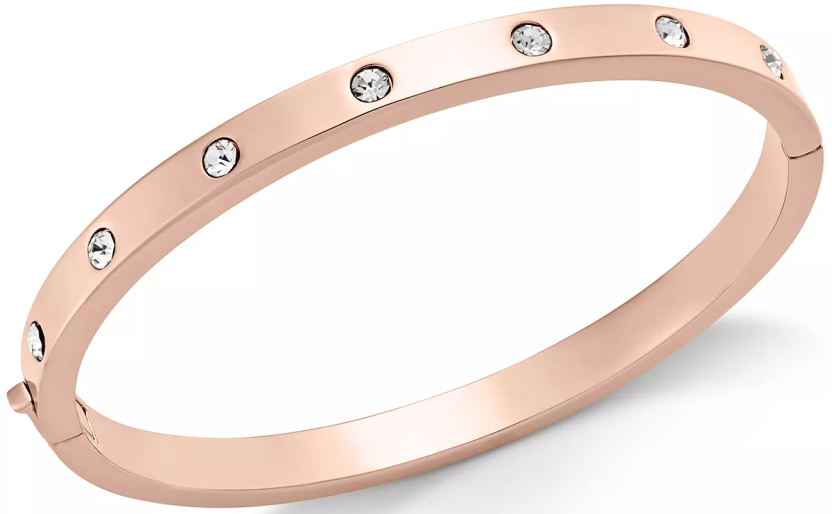 kate spade new york bezel-set polished bangle bracelet dupe