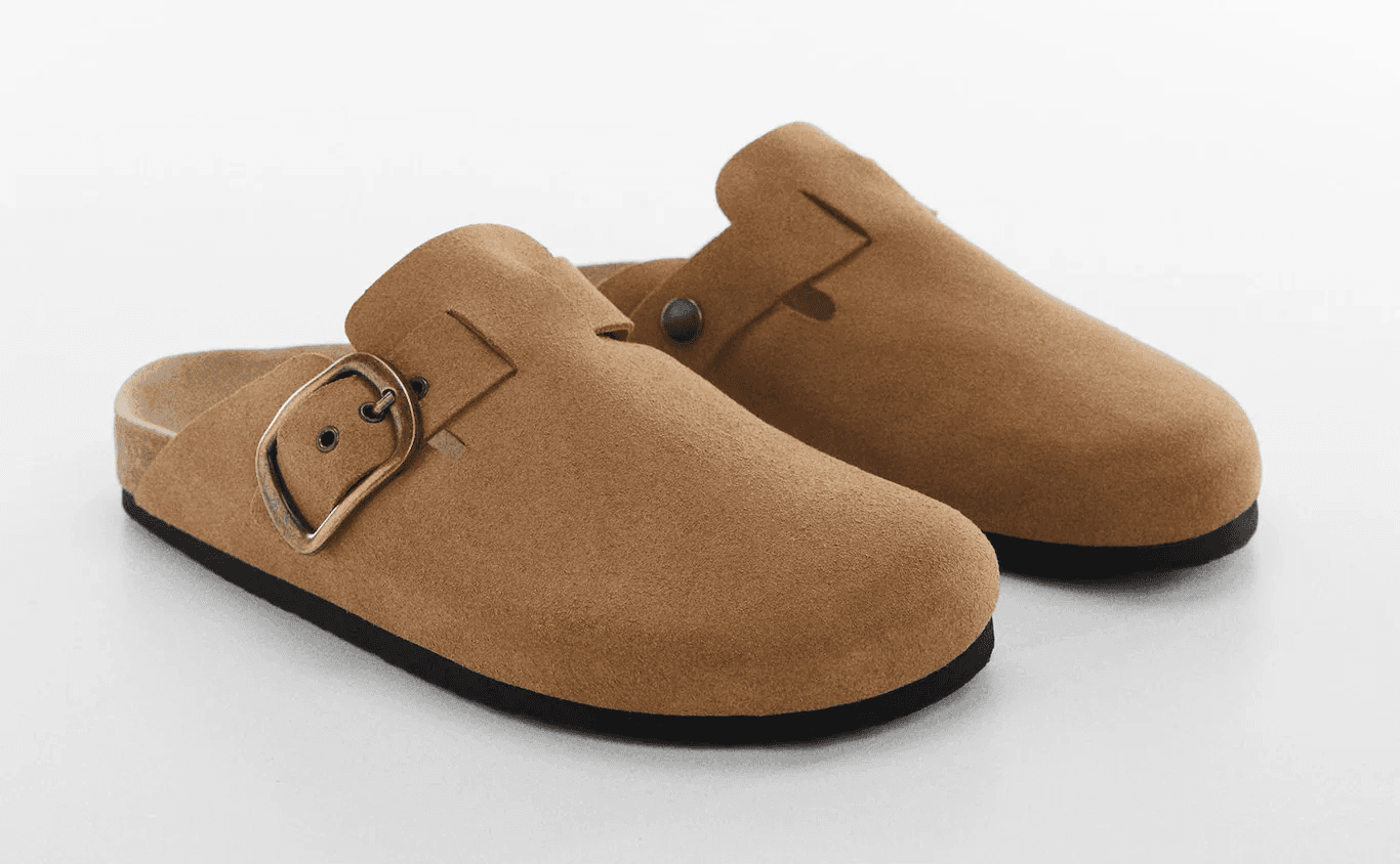 mango leather clogs dupe