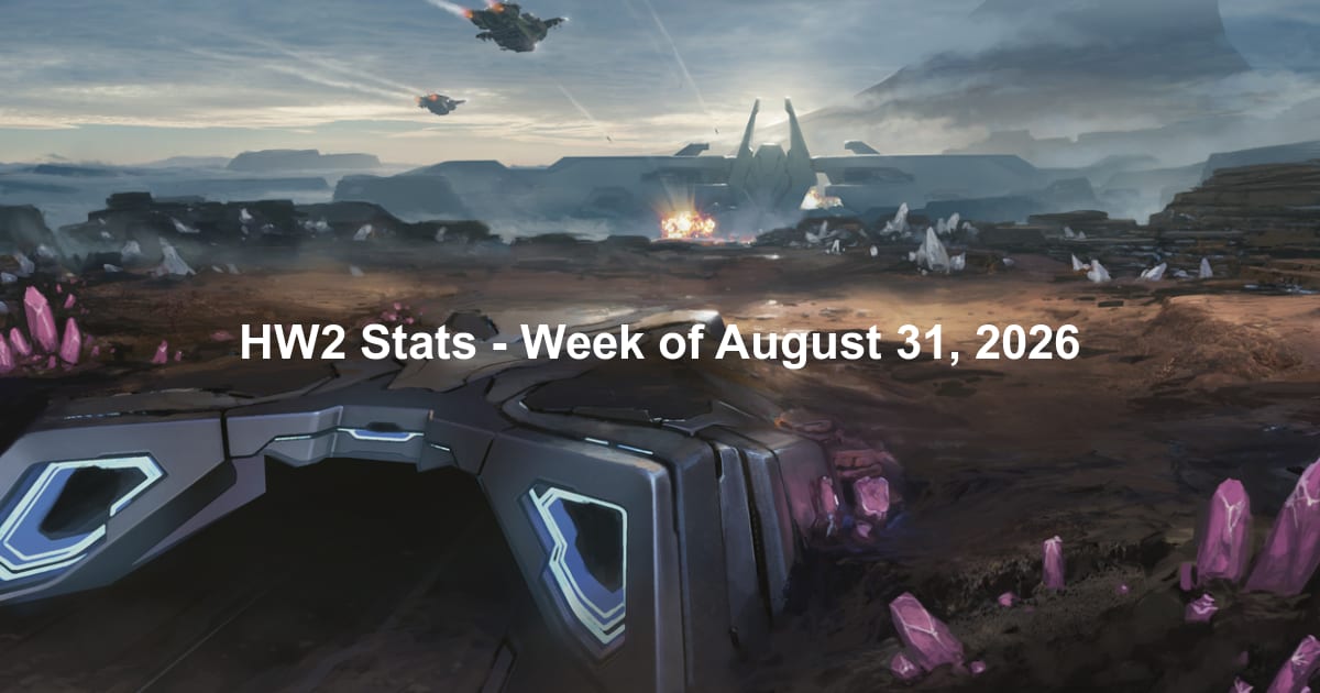 Team Respawn Halo Wars 2 stats report: Week of August 31, 2026