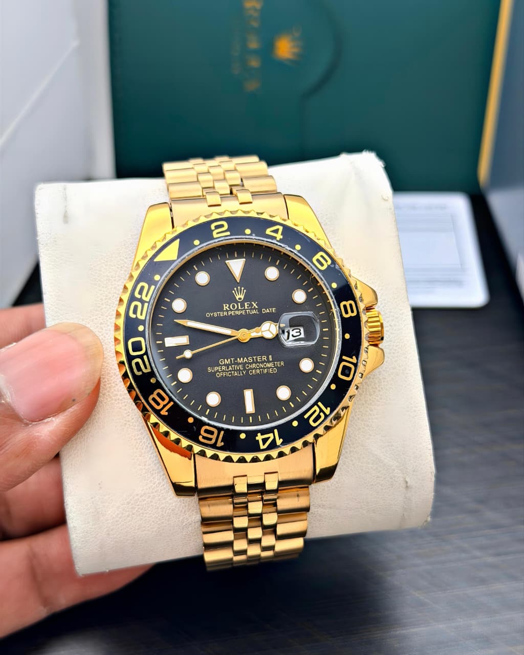 Rolex GMT-Master II Gold Plated Men's Watch