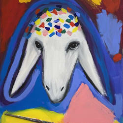 Paintbrush Sheep, 1990 by MENASHE KADISHMAN