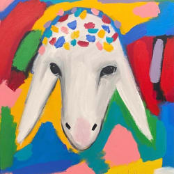 Dreamy Sheep, 1990 by MENASHE KADISHMAN