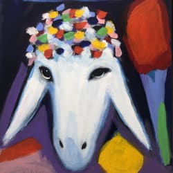 PURPLE SHEEP, 1990 by MENASHE KADISHMAN