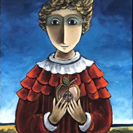 Apple Girl by Yosl Bergner [1990]