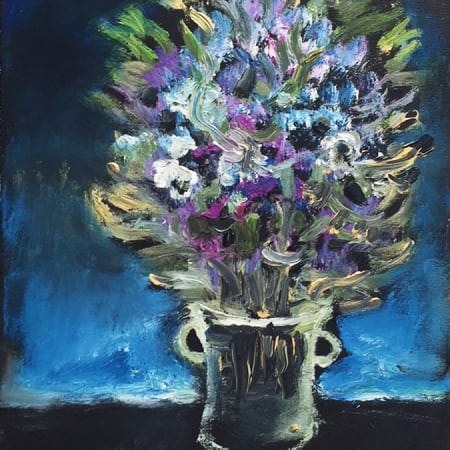 Blue bouquet by Yosl Bergner [2015]