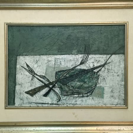 Bowl with Cutlery by Yosl Bergner [1959]