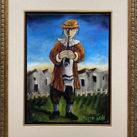 Clarinet player by Yosl Bergner [1990]