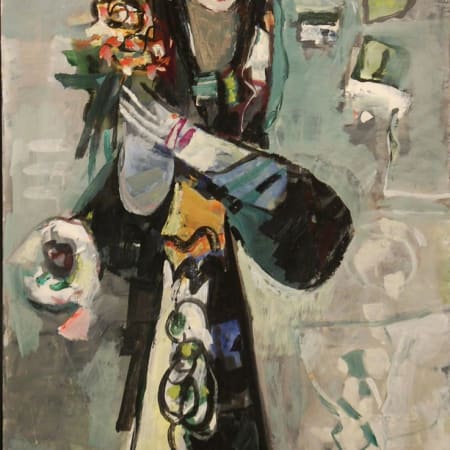 Flowers Lady by Zvi Meirovich [1980]