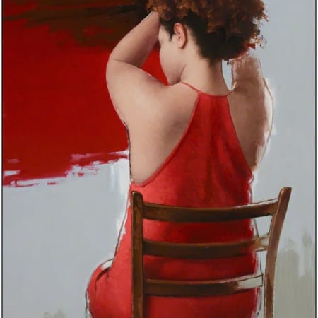 Lady in Red by MICHAEL (MISHA) RAPOPORT [2017]