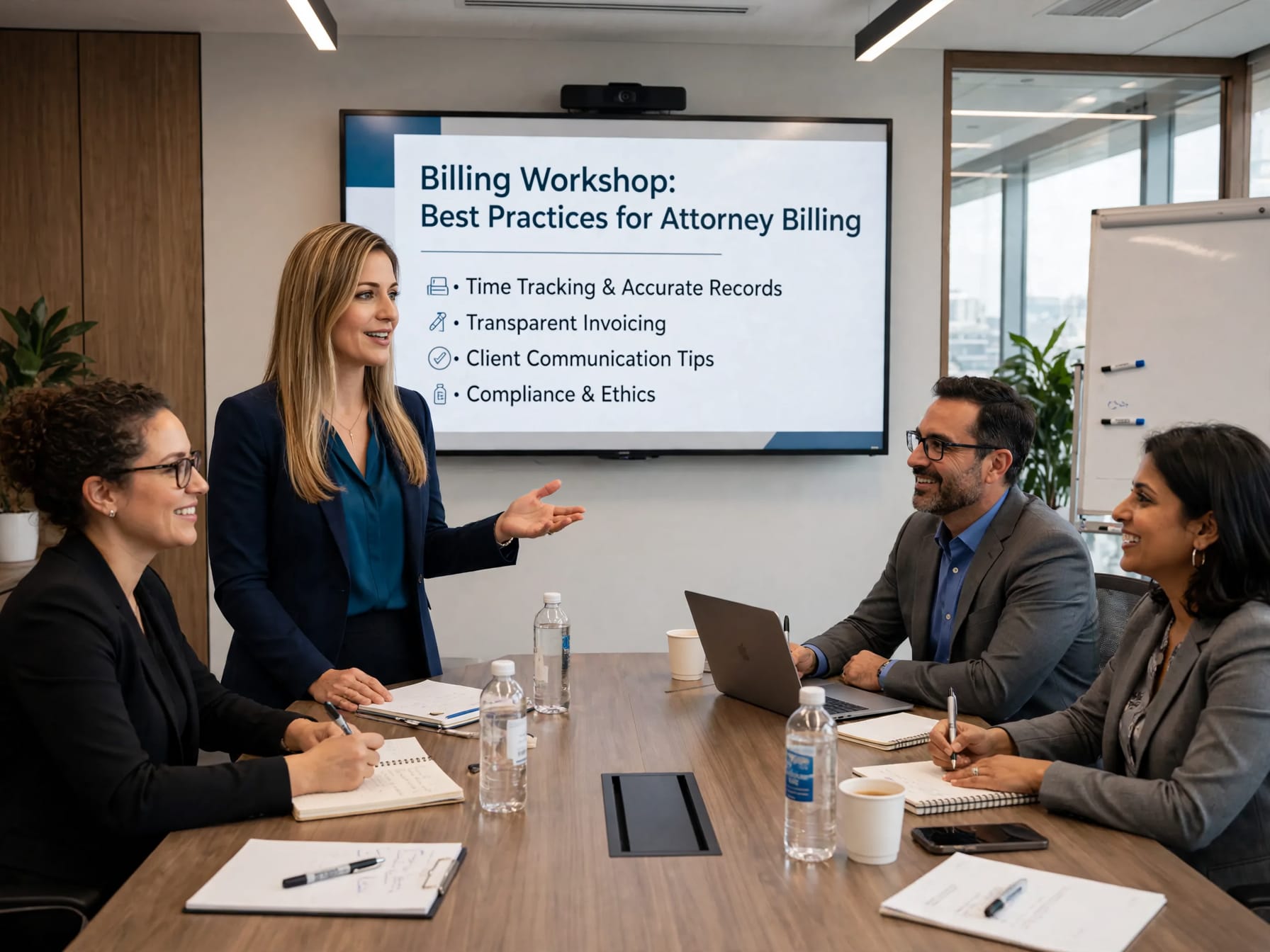 Molly Kremer delivering the Bill Your Time Today kickoff billing workshop