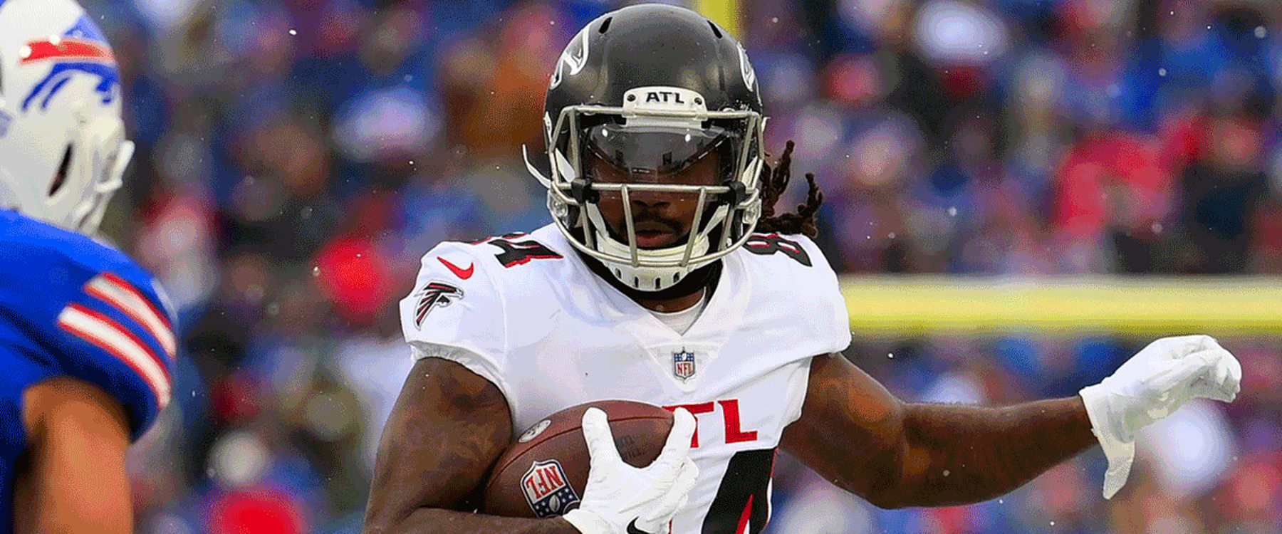 Atlanta Falcons running back Cordarrelle Patterson, below, is