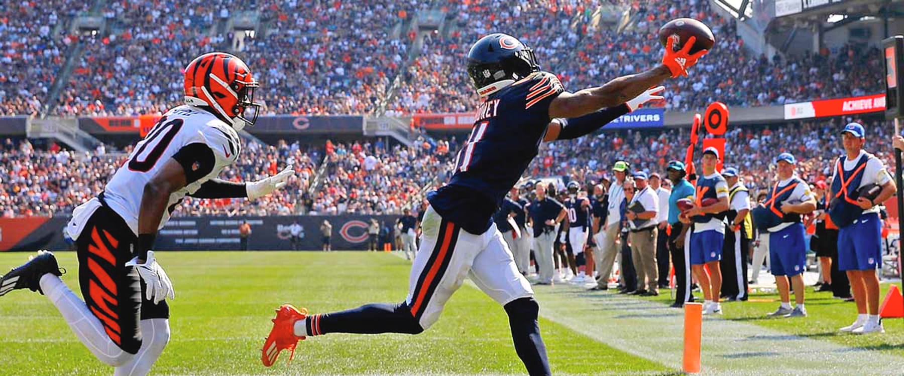 Chicago Bears wide receiver Darnell Mooney (11) during a preseason