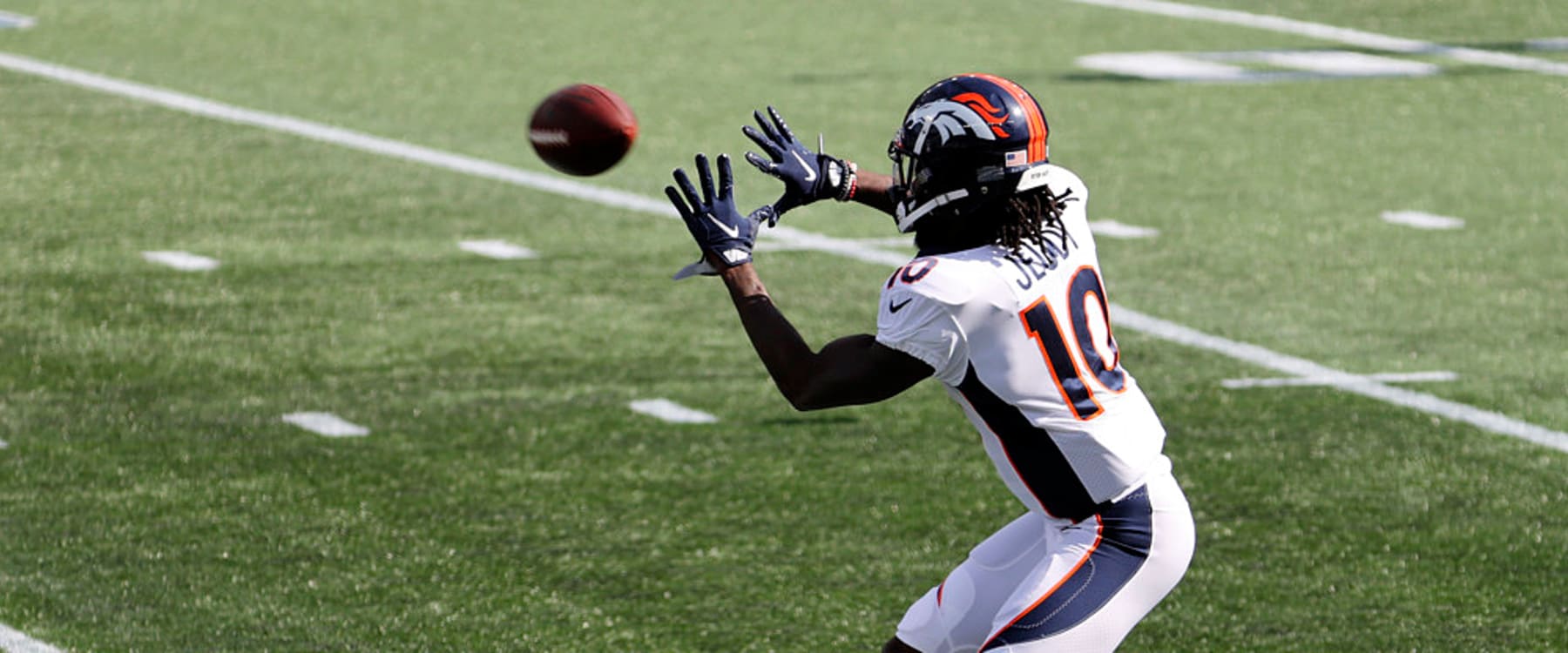 Broncos WR Jerry Jeudy practices, in line to play Sunday