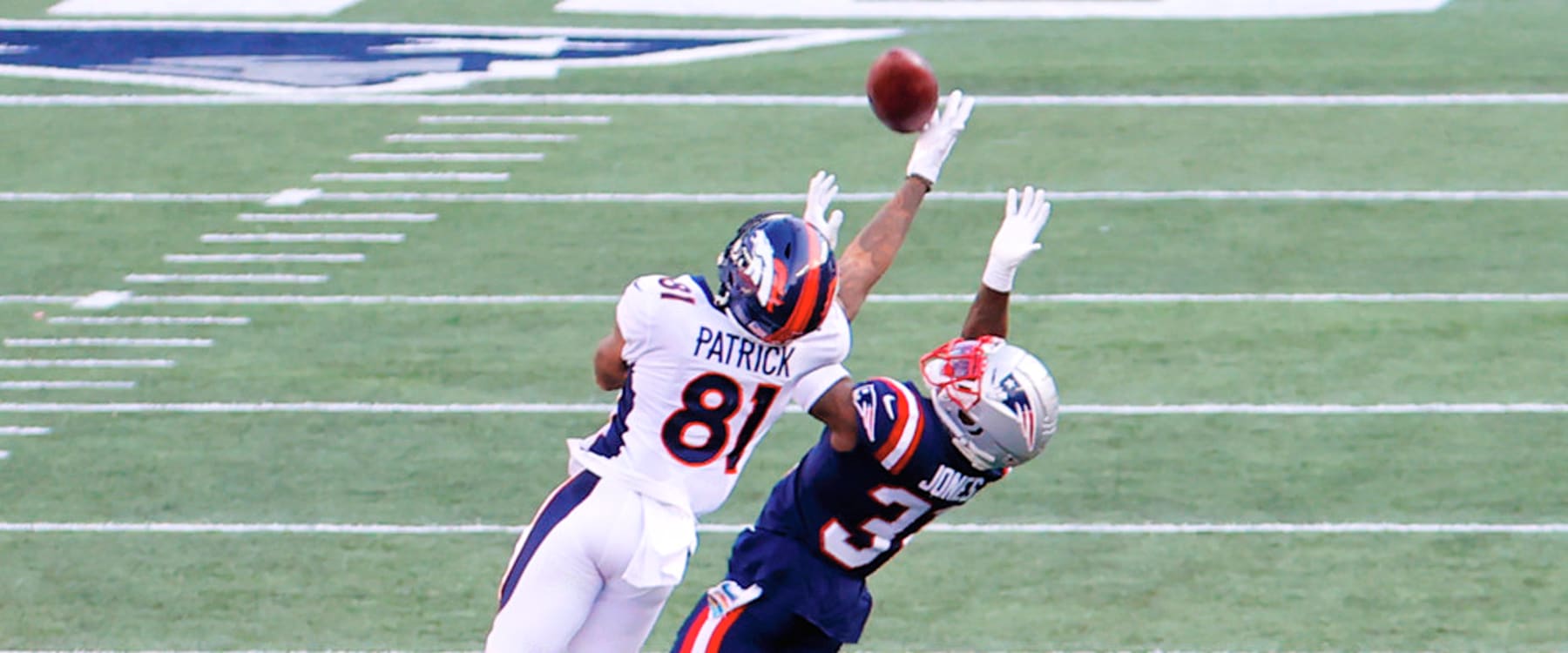 Denver Broncos wide receiver Tim Patrick gets set for a play during the  second half of an NFL football game against the Minnesota Vikings, Sunday,  Nov. 17, 2019, in Minneapolis. (AP Photo/Bruce