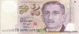 Singapore dollar 2 banknote