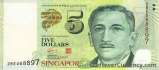 Singapore dollar 5 banknote
